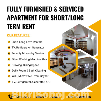 Furnished 4BHK Serviced Apartment RENT In Bashundhara R/A